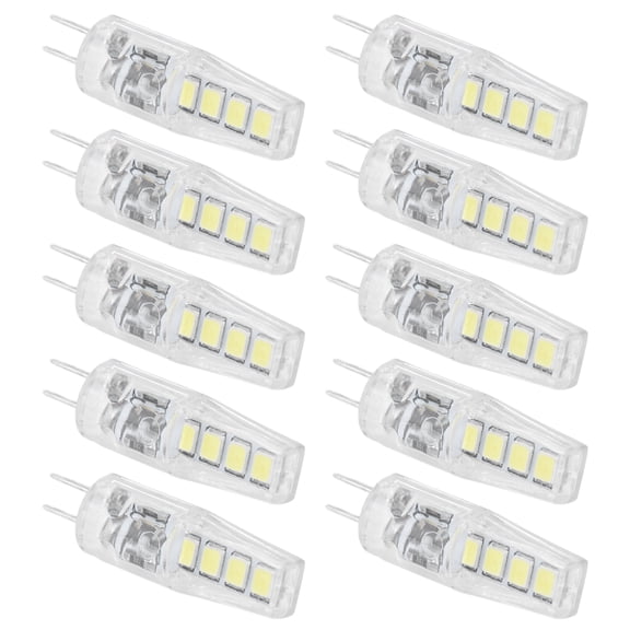 M Buder 10Pcs G4 8LED Light 2835 Lamp Chips 2W 360 Angle PC Lamp Bulb for Home Office 220V White Light 1.5 inches / 3.8 cm[cite: 1]