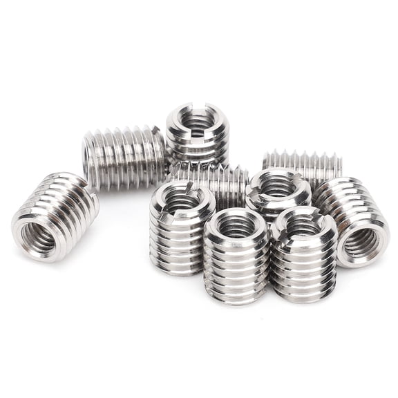 M Buder 10Pcs Insert Nut Reducing Repairing M6x1.0 Female to M10x1.5 Male Thread Extension Tool for Hardware Threaded Inserts Repair (0.5 inches / 12 mm)[cite: 1]