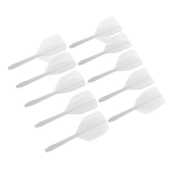 M Buder 10Pcs Integrated Dart Shaft and Flights Plastic One Piece Set Excellent Balance White (4.33 inches / 11 cm)