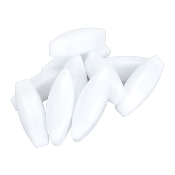M Buder 10Pcs Magnetic Stir Bar Set 1.38x0.47 inches / 35x12mm High Temperature Resistant PTFE Mixer Rod White