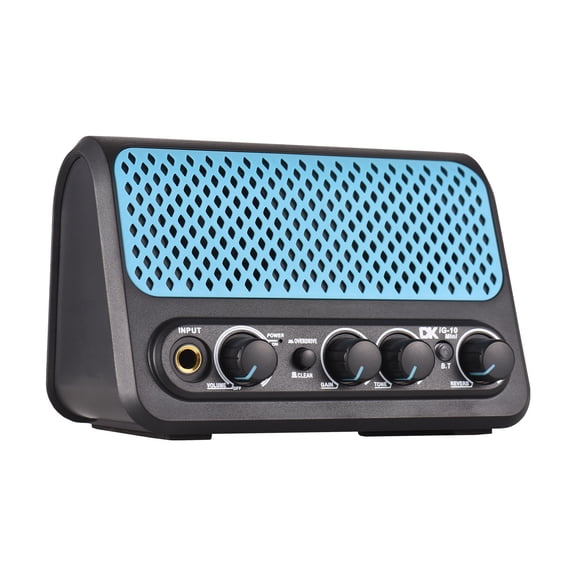 M Buder 10W Small Electric Guitar Amp Clean Overdrive 2 Channel Reverb Effect Portable Practice Speaker, Mini Desktop Amplifier for Daily Training and Live Street Performances, Bluetooth Supported