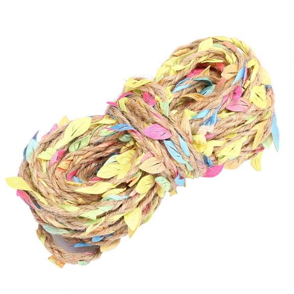 M Buder 10m Artificial Leaf Rope Vine Garland Weaving Hemp DIY Home Craft Wedding Party Decor, 393.7 inches / 10m Length, Colorful Variant