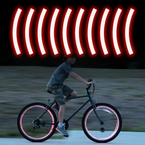 M Buder 10pcs Adhesive Reflective Tape Cycle Safety Warning Sticker Bike Reflector Tape Strip for Car Bicycle Motorcycle Scooter Wheel Rim Decoration Silver