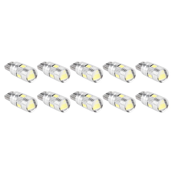 M Buder 10pcs T10 5630 6SMD W5W Car Decoding LED Canbus Bulb Error Free Side Marker License Plate Light Replacement for Interior Dome Map Door (10 Pack)