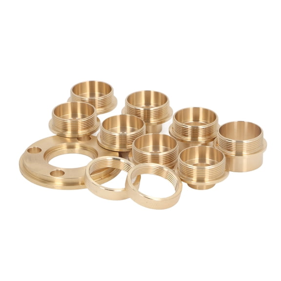 M Buder 11Pcs Brass Router Template Guides Set Bushing Router Parts Accessories for Woodworking Trimming Machine (10.24 inches / 26 cm)