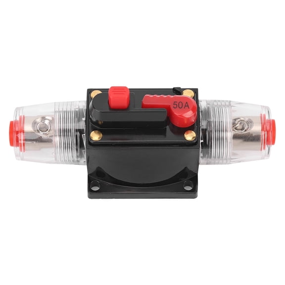 M Buder 12-24V Car Auto Accessory Audio Amplifier Reset Circuit Breaker Fuse Holder for Automobile Ship 50A (4.72 inches / 12 cm)