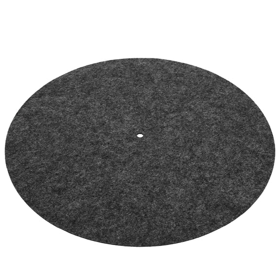 M Buder 12 Inch Turntable Platter Mat, Premium Wool Anti-Vibration Audiophile Cushion Pad for Vinyl Record Player, Reduce Static & Enhance Sound Quality, Universal Spindle Fit, Black