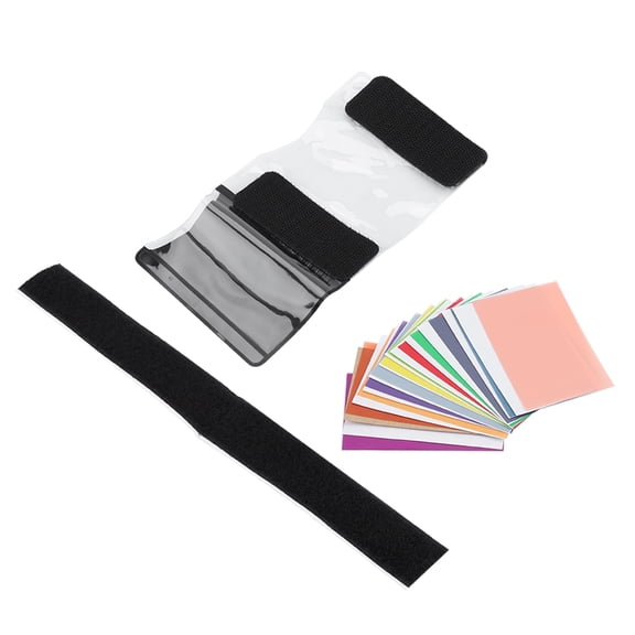 M Buder 12-Piece Colorful Strobist Flash Color Card Lighting Gel Pop Up Filter Diffuser Set for Photography Camera (7.87 inches / 20 cm)