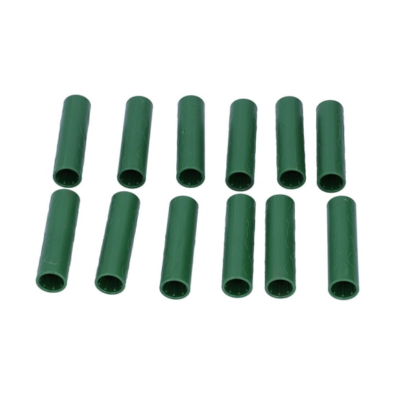 M Buder 12-Piece Plant Stake Connectors, 11mm (0.43 inches) Inner Diameter Garden Stake Connecting Pipe, Reusable Vines Climbing Plant Support Joints for Tomatoes and Vegetables, Green