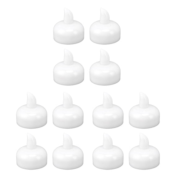 M Buder 12PCS LED Tea Lights Flameless Floating Candles Waterproof Yellow Flickering Light Electric Candle Set for Wedding Party Pool Festival Bathtub Spa Pond Decor (40x36mm / 1.6x1.4 inches)