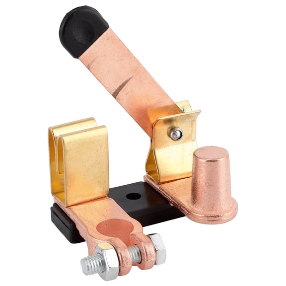 M Buder 12V-24V Battery Disconnect Switch Top Post Blade Master Shut Off for Car Truck RV Marine Boat, Brass Battery Power Kill Isolator Cut Off Switch for Top Post Terminal 15-17mm
