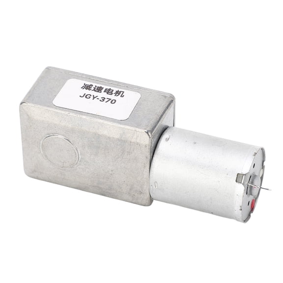 M Buder 12V DC Gear Motor Reversible Self Locking Turbine Worm Gear Reduction Motor with Fixing Base 3RPM Silver