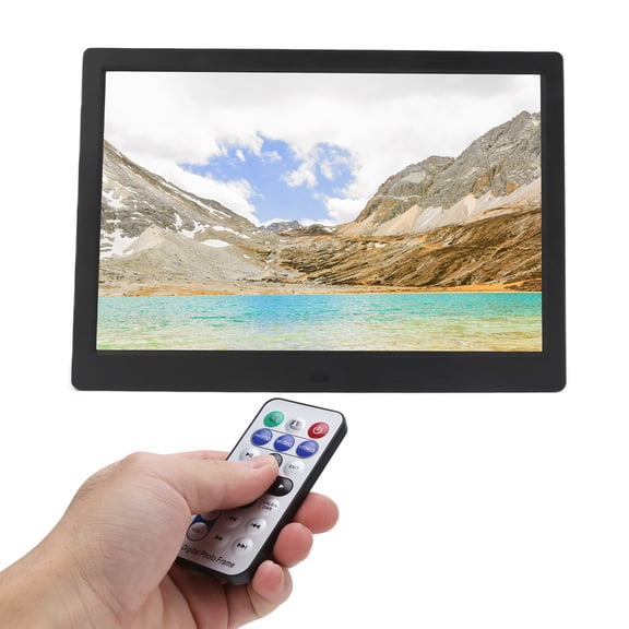 M Buder 13 Inch HD Digital Photo Frame 1280x800 Resolution Display with Clock (US Plug) - 13 in / 33.02 cm