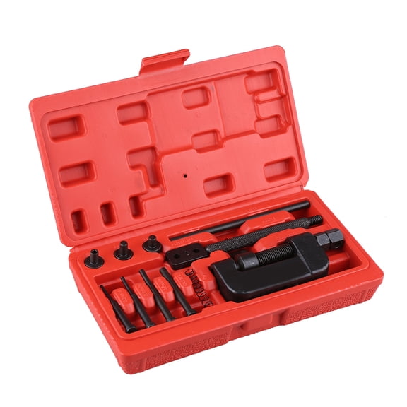 M Buder 13-Piece Chain Breaker Rivet Cutter Tool Kit for Motorcycle Cam Drive Chains | Heavy-Duty Steel Kit for 420-630 Drives [cite: 10]