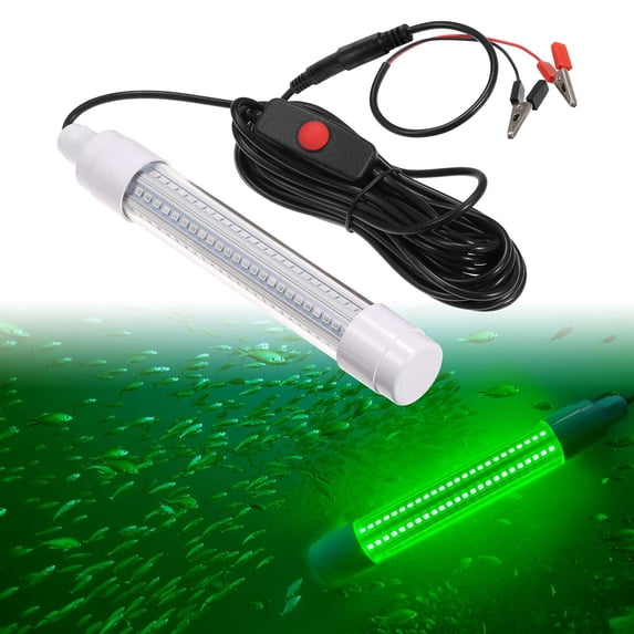 M Buder 144 LED Submersible Fishing Light Underwater Fish Finder Lamp 16W Night Fishing Lure Bait Attracting Light for Boat Ice Fishing (Green, 8.6 oz / 246g)