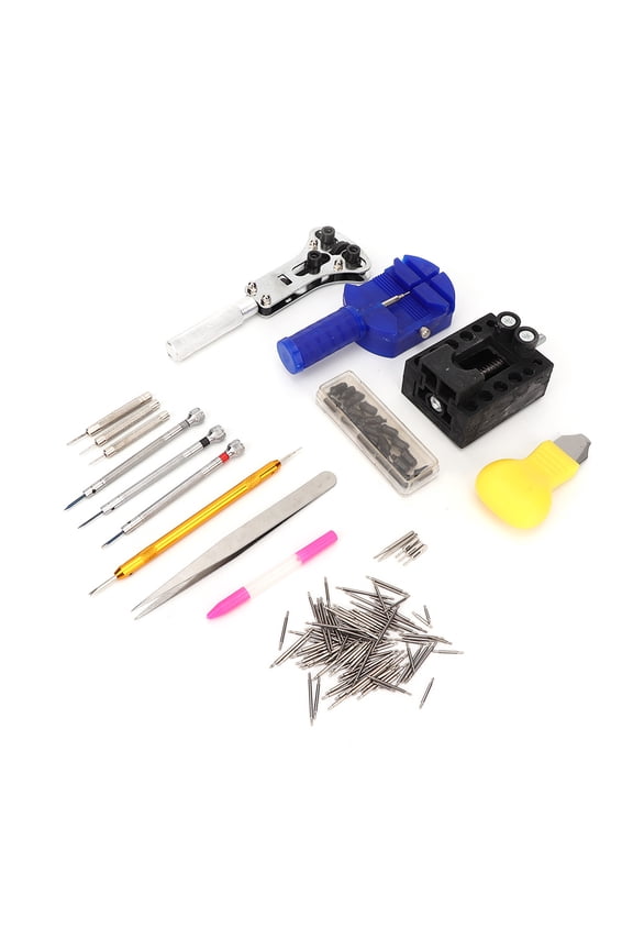 144pcs Watch Repair Tool Kit, Cover Back Case Opener Battery Changing Tool Set, Portable Multi-functional Maintenance Tools (8.27 inches / 21 cm)
