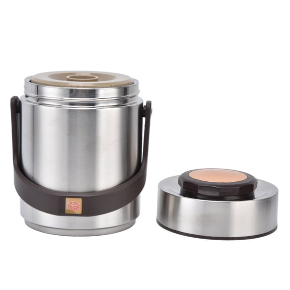 M Buder 1500ml / 50.7 oz Large Capacity 304 Stainless Steel Vacuum Insulation Bento Lunch Box Leakproof Food Container