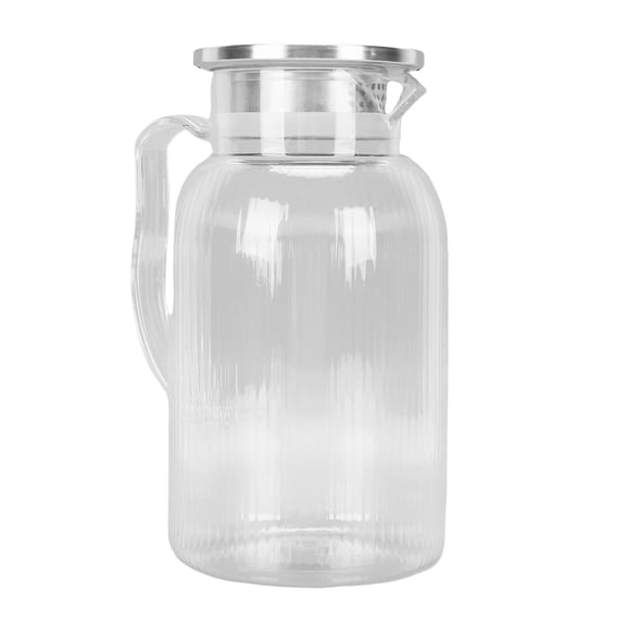 M Buder 1500ml / 50.7oz Clear Acrylic Water Pitcher with Lid and Ergonomic Handle, Heatproof Iced Tea and Juice Beverage Jug