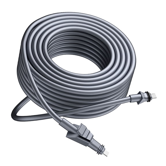 M Buder 150FT Rectangular Satellite Replacement Cable Heavy-Duty IP68 Waterproof 46m Networking Wire for Flat High Performance Router Connectivity Black
