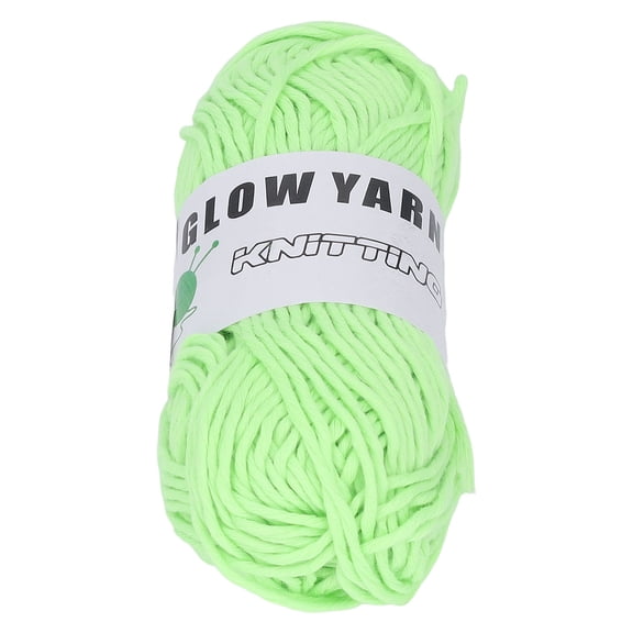 M Buder 164ft / 50m Luminous Chunky Yarn DIY Polyester Weave Glow In The Dark Knitted Yarn for Carpet Sweater Hat Crafting, Soft Glow Knitting Thread, Color 2