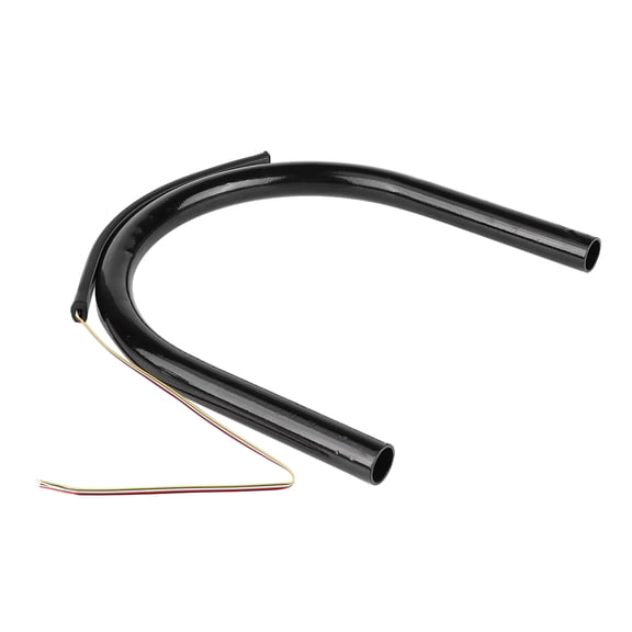M Buder 175mm Straight Motorcycle Rear Seat Frame Loop Hoop Bracket with LED Light DIY Accessory, Turn Signal Brake Tail Light, Black Metal Construction, 6.89 inches / 175 mm Universal Fitment