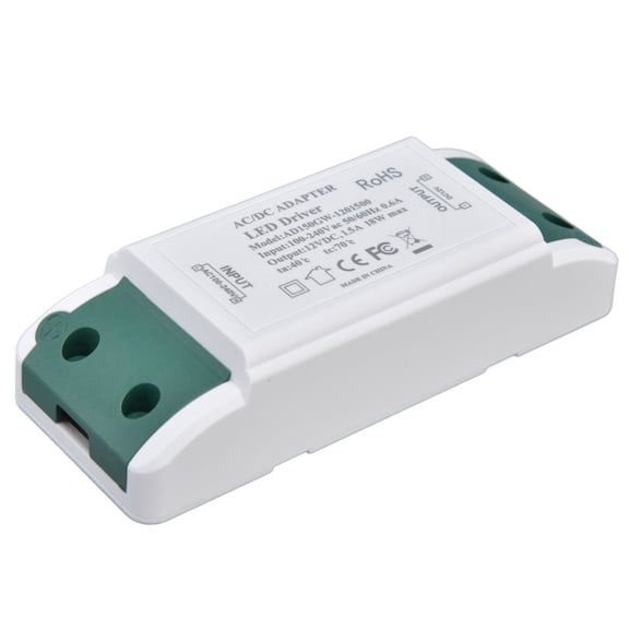 M Buder 18W LED Driver 12V DC Constant Current Power Supply Transformer for LED Flexible Strip Light AC 100-240V Adapter