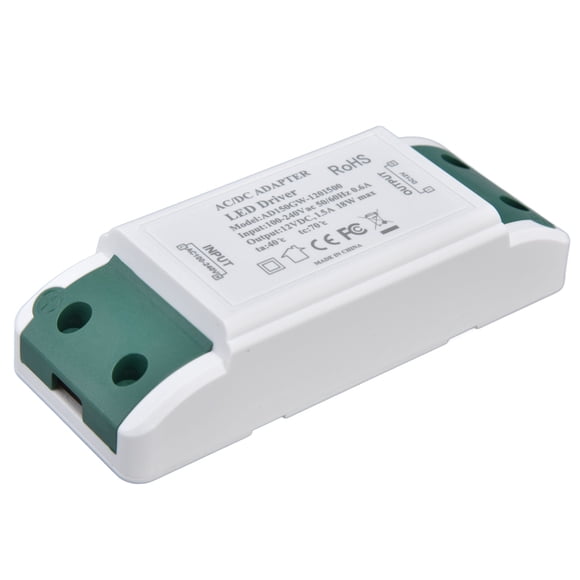 M Buder 18W LED Driver 12V DC Constant Current Power Supply Transformer for LED Flexible Strip Light AC 100-240V Adapter