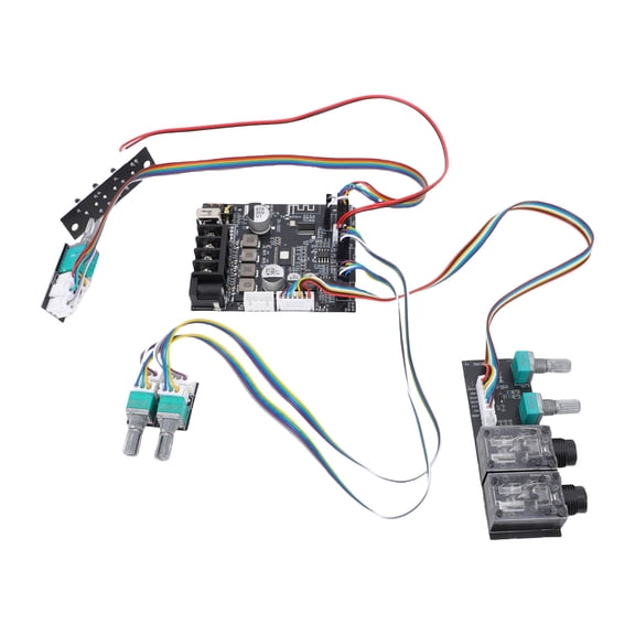 M Buder 2.0 Channel Power Amplifier Board Bluetooth 50W+50W Stereo Audio Amp Module with Dual Mic Inputs for Karaoke Home Theater Speaker DIY (13.00 x 11.00 x 5.00 inches)