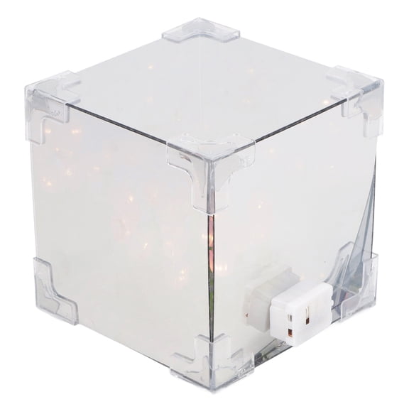 M Buder 2 in 1 Tulip Cube Mirror Lamp LED Decorative Night Light, Handmade DIY Tulip Night Light for Friends Birthday, Roseate Box (3.94 inches / 10 cm)[cite: 1]