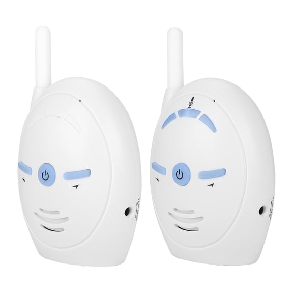 M Buder 2.4GHz Wireless Digital Audio Baby Monitor System with 2-Way Talk, EU Plug, White