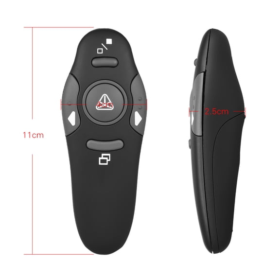 M Buder 2.4GHz Wireless USB Powerpoint Presentation PPT Flip Pen Pointer Clicker Presenter with Red Light Remote Control for Teacher Lecturer Professor Scholar, 4.3 inches / 11 cm