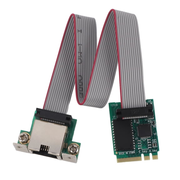 M Buder 2.5G Mini PCIE Network Card M.2 A+E RJ45 Gigabit Ethernet Adapter RTL8125B Chipset High Transfer Speed Portable PCI Express Card Stable Network Connection Component