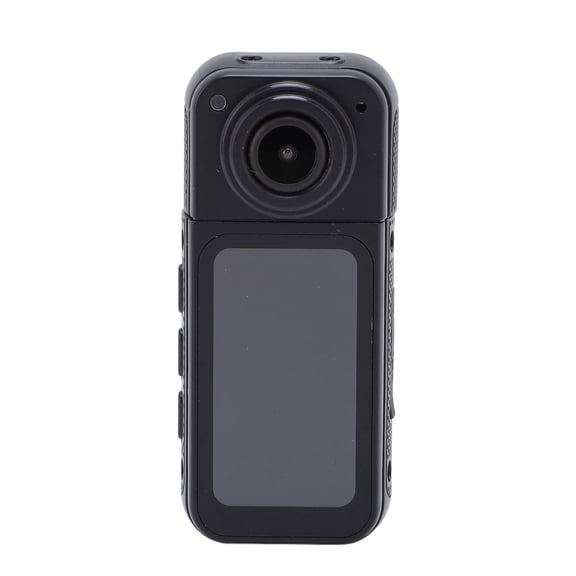 M Buder 2.7K Thumb Camera 1.47 in / 3.7 cm Display 180° Adjustable Lens Wearable Portable Vlogging Body Camera for Cycling Black