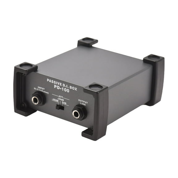 M Buder 2 Channels Passive DI-Box Unit Hum Eliminator 1/4'' Instrument Direct Box to XLR Professional Impedance Transform Audio Isolator for Touring Live Performances 11.5 cm / 4.5 inches