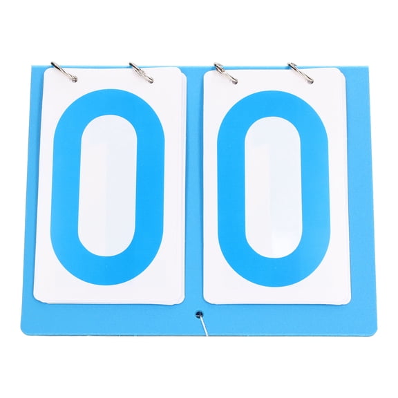 M Buder 2-Digit Portable Tabletop Flip Scoreboard for Table Tennis, Volleyball, Basketball, and Indoor/Outdoor Sports, Blue Plastic (7.87 inches / 20 cm)