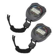 M Buder 2 PCS Sports Stopwatch Timer, Multifunctional Digital LCD Handheld Stopwatch for Racing