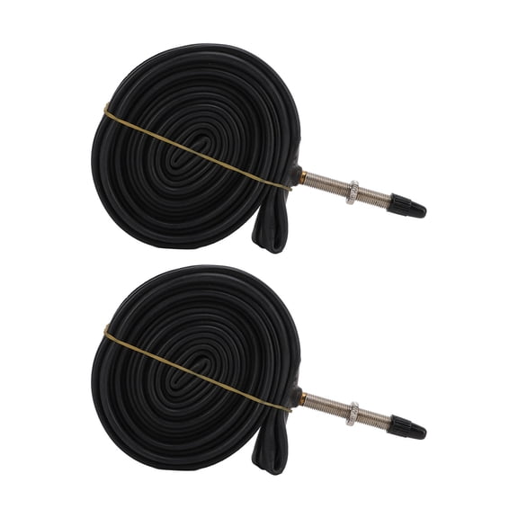 M Buder 2-Pack 700x23C Bike Inner Tubes with 48mm Presta Valve, Premium Butyl Rubber Cycling Tubes, Includes 2 Tire Levers for Easy Replacement (700c x 23c / 28 inches x 0.9 inches)