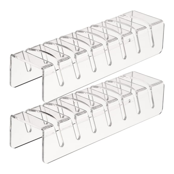 M Buder 2-Pack Baseball Caps Organizer Clear Acrylic Hat Rack Desk Ball Cap Display Stand for Bedroom Closet Home Storage, No Assembly Required, 12.6 inches / 32 cm Long, 2 Count