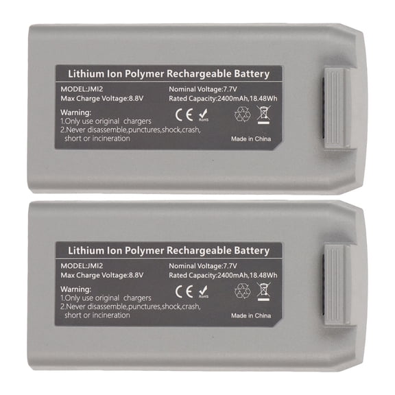 M Buder 2 Pack RC Drone Replacement Battery 7.7V 2400mAh Backup Power for Mavic Mini 2, Mini 2 SE, and Mini SE 3.15 inches / 8 cm