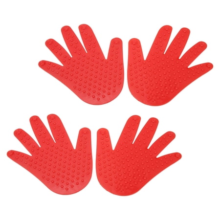 M Buder 2 Pairs Hand Shape Markers Non Slip Palm Spot Marker Children Coordination Training Handprint Sheets Red (7.87 inches / 20 cm)
