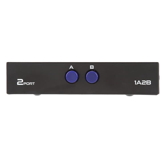 M Buder 2-Port USB 2.0 Manual Sharing Switch Box for PC Printer Scanner (4.72 inches / 12 cm)