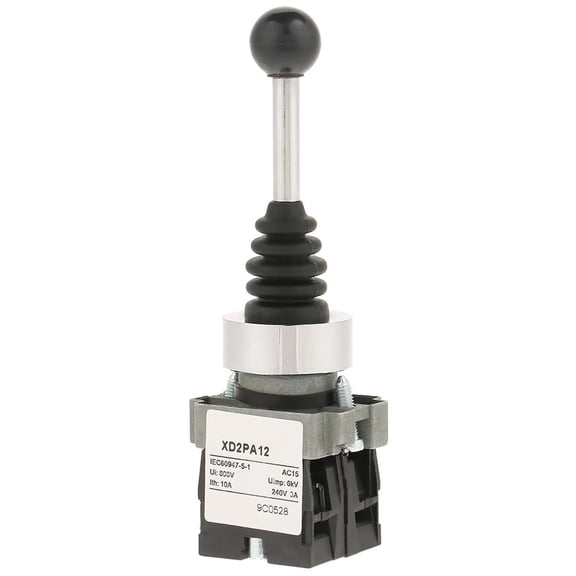M Buder 2 Position 2NO Locked Joystick Switch Replacement Fits for XD2PA12 - Industrial Control Two Way Self Locking Switch, 10A 380V Heavy Duty Parts (4.84 inches / 12.3 cm)