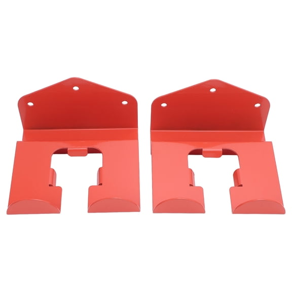 M Buder 2 Set Garage Organizer Trimmer Rack Heavy Duty Stainless Steel Wall Mounted Garden Power Tool Hanger Bracket for Weed Wacker Hedge Trimmers Shovels Rakes Broom Double Coated Rustproof Orange