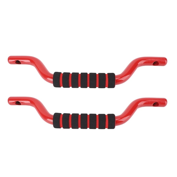 M Buder 2 Sets Front Grab Handles Aluminum Alloy Enhance Control Metal Grip Handles Replacement for Bronco 2021-2024 2 Door 4 Door Red