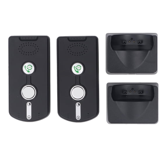 M Buder 2 Way Voice Intercom System for Home Elderly Care, Voice Activated Hands-Free Wireless Pager Communication, 3280ft/1000m Range, Black, 4.57 inches / 11.6 cm