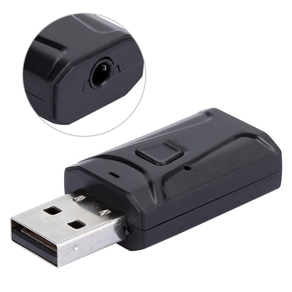 M Buder 2-in-1 Bluetooth 5.0 Transmitter and Receiver Audio Adapter for TV Car Home Stereo, Plug and Play USB Wireless Audio Adapter, Supports Voice Calling, Transmission Distance 49.2 ft / 15 m