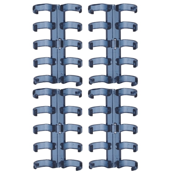 M Buder 20 Pcs 5-Hole Plastic Binding Rings, Segmented Design Hold 60 Sheets 11mm Binding Thickness, Blue