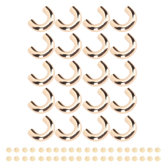 M Buder 20 Set Arch Bridge Connector Buckles U Shaped Ring Chain Strap Connectors Zinc Alloy Iron for Bags Crafts Purse Making Supplies Gold 0.28 inches