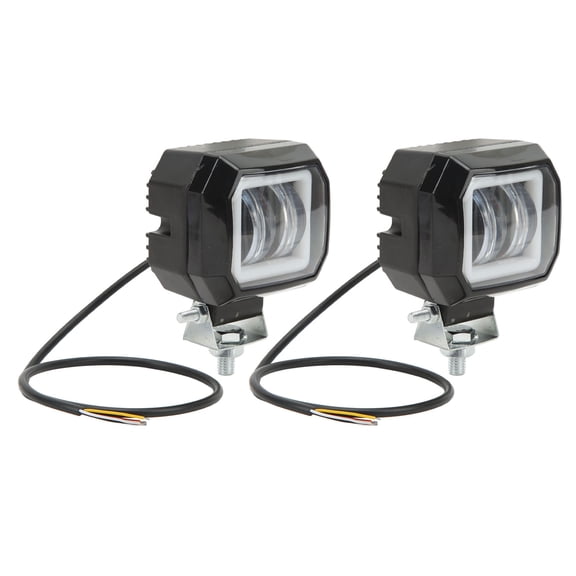 M Buder 20 W 6500K LED Square Light Bar Spotlight DRL Angel Eyes Fog Lights for Trucks Yellow Aperture