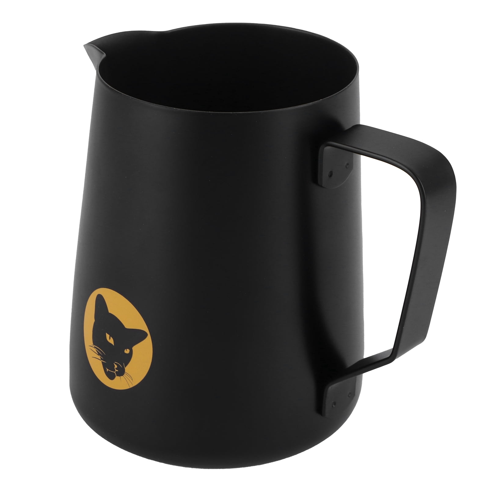 M Buder 20 oz / 600ml Multi-Purpose 304 Stainless Steel Milk Frothing Pitcher, Black Coffee Espresso Steaming Cup Mug